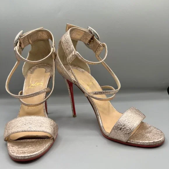 Christian Louboutin rose gold Metallic Sandal - Picture 5 of 6